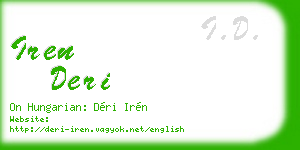 iren deri business card