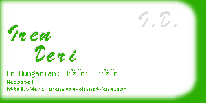 iren deri business card